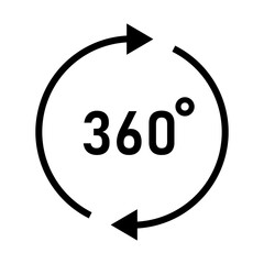 ikona 360 stopni - obrazy, fototapety, plakaty