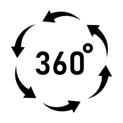 ikona 360 stopni - obrazy, fototapety, plakaty