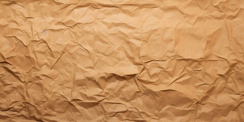 Obraz premium Brown recycled kraft paper crumpled vintage texture background for letter. Abstract parchment old retro page grunge blank