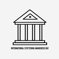 vector graphic of International Stuttering Awareness Day good for national International Stuttering Awareness Day celebration. flat design. flyer design.flat illustration.