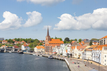 Obraz premium Walking in Sønderborg's streets, Sønderborg (German: Sonderburg), Southern Jutland: Synneborre) is a Danish city located on both sides of Als Sund,Denmark