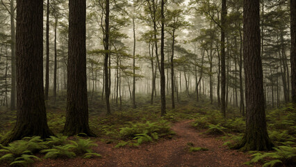 Morning in the forest (AI generation)