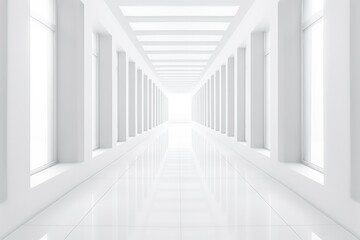 Fototapety  White blur abstract background from building hallway