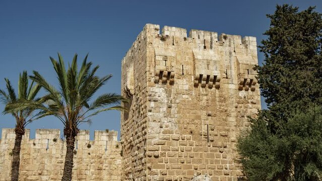 Exterior wall of the Tower of David or Jerusalem Citadel