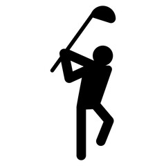 Playing golf icon