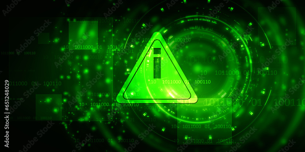 Poster 2d rendering exclamation mark sign