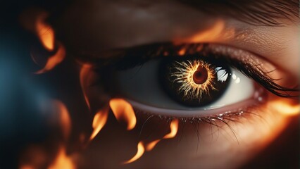 Flammendes Auge