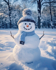 Obraz premium Cute snowman