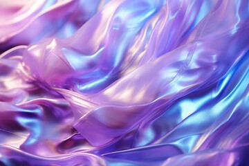 Obraz premium Purple Holographic Foil Elegance, a Dazzling Texture Background Infused with Futuristic Shimmer and Mesmerizing Iridescent Brilliance