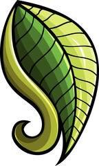 Abstract leaf cartoon funny illustration