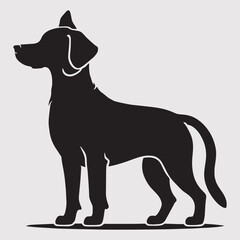 Dog Silhouette art. dog, animal, silhouette, vector, pet, illustration, mammal, black