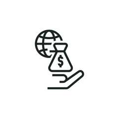 Online loan icon isolated on white background
