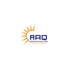 RAQ letter technology logo design on white background. RAQ logo. RAQ creative initials letter IT logo concept. RAQ letter design,RAQ. 