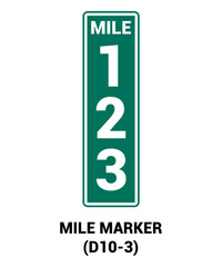 Template MILE MARKER Guide sign US ROAD SYMBOL SIGN MUTCD