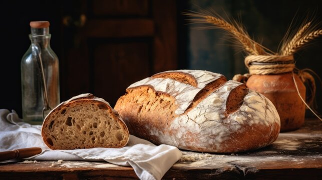 freshly prepared bread in a home bakery
