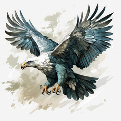 Fototapeta premium watercolor haliaetus clipart, Generative Ai