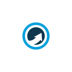 Arrow in Circle Vector Logo Template