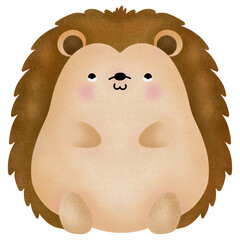 Cute porcupine in autumn season 