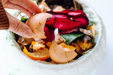 Food leftovers in bio-waste bin
