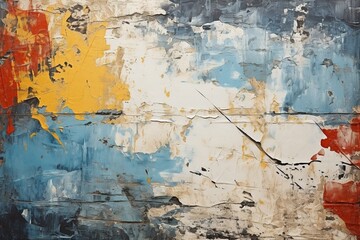 Peeling Paint Graffiti-Inspired Grunge, a Raw Texture Background Infused with Urban Energy and...