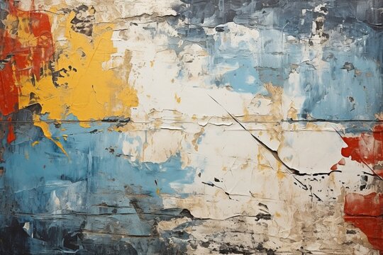 Peeling Paint Graffiti-Inspired Grunge, a Raw Texture Background Infused with Urban Energy and Expressive Street Art Vibes