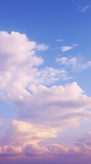 Obraz premium White cloud in purple sunset sky, natural background.