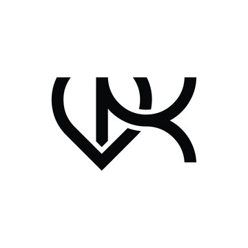 VMK, VK Alphabet Text Font Innovative Typography Icon Graphic Logo Design in Black Color Font on White Background Vector