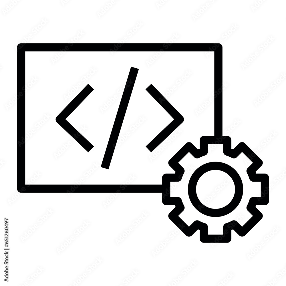 Poster code optimisation vector icon