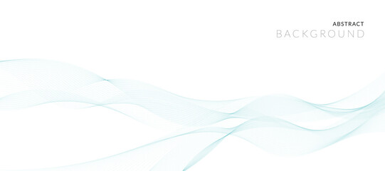 Vector abstract background design. Fluid vector shaped background. Classic banner template pattern for social media and web sites. Blue wavy lines. Wave banner.