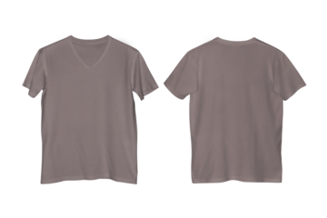 Asphalt V Neck T-shirt Front and Back View