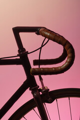 Vintage and elegant road bicycle, colorful background