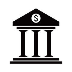 bank icon design. money savings sign and symbol.