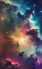 Fototapeta na wymiar Space galaxy wallpaper background.