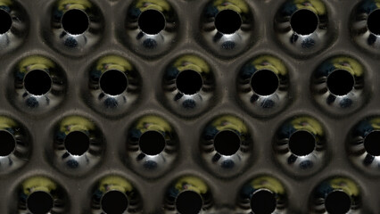 black metal hexagonal background 3 d render illustration
