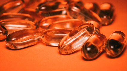 capsule on a orange background.