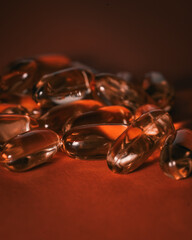 capsule on a orange background.