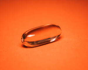 capsule on a orange background.