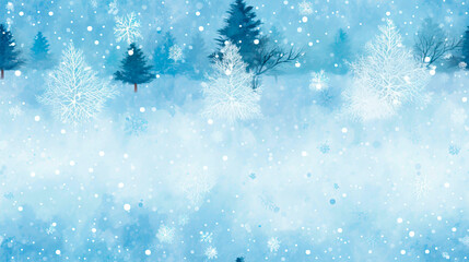 Obraz premium Winter background texture of a snow-covered landscape with snowflakes falling. Concept of the winter season. Blurred.
