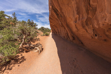 hiking the devils garden trail, arches national park, usa