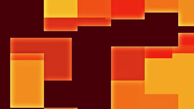 Abstract shape animation in red and yellow shades