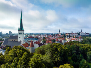 View of the Old Town in Tallinn.
