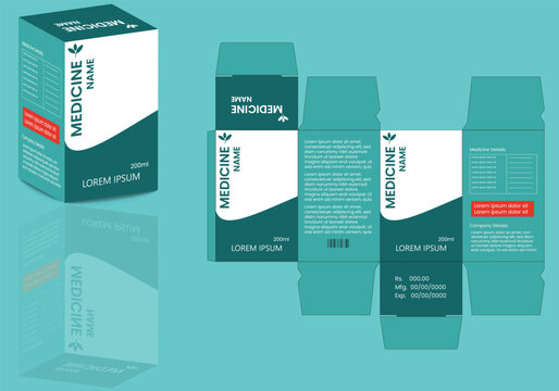 package design. Box, packaging template for product. Box, packaging die cut template design.
