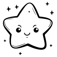star outline illustration,Christmas