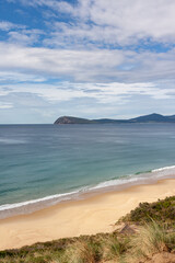 Fototapeta na wymiar Elevated view of the Bruny Island, Tasmania, Australia