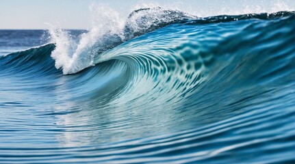 Ocean Water Surface Waves, Isolated on Background Cutout