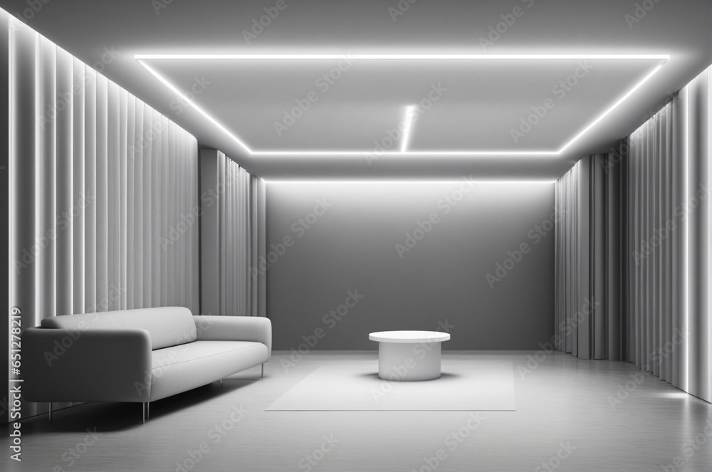 Poster neutral tones abstract stage or platform with space for showcasing your product against a blank wall