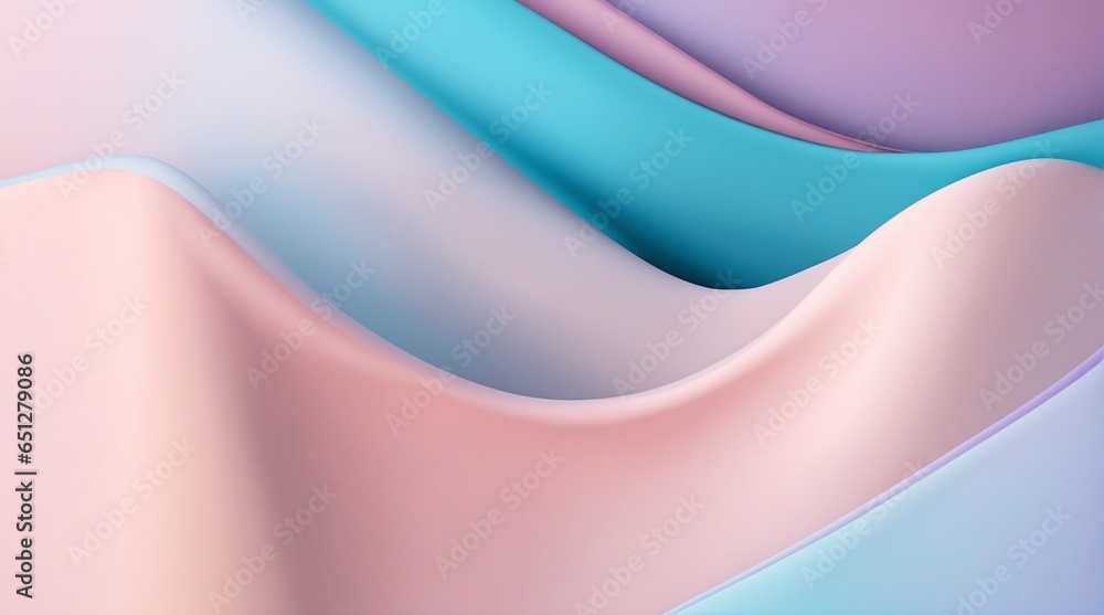 Poster soft pastel wave background with gradient colors for app and product design