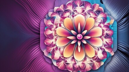 Digital technology  colorful flowers abstract graphics poster web page PPT background with generative