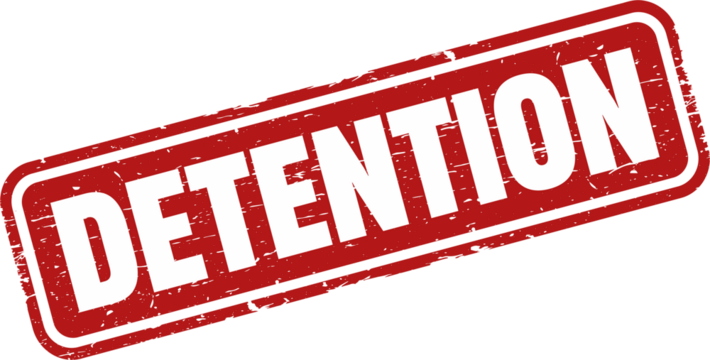 Detention square grunge stamp