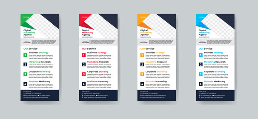 Creative Modern Corporate DL Flyer Design. DL Flyer design. Pink business template for dl flyer. Layout with modern circle photo and abstract background. Creative flyer or brochure concept.Roll up ban